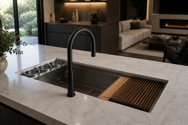 45 Inch XXL Workstation Kitchen Sink - TopZero Newport – Sink Depot