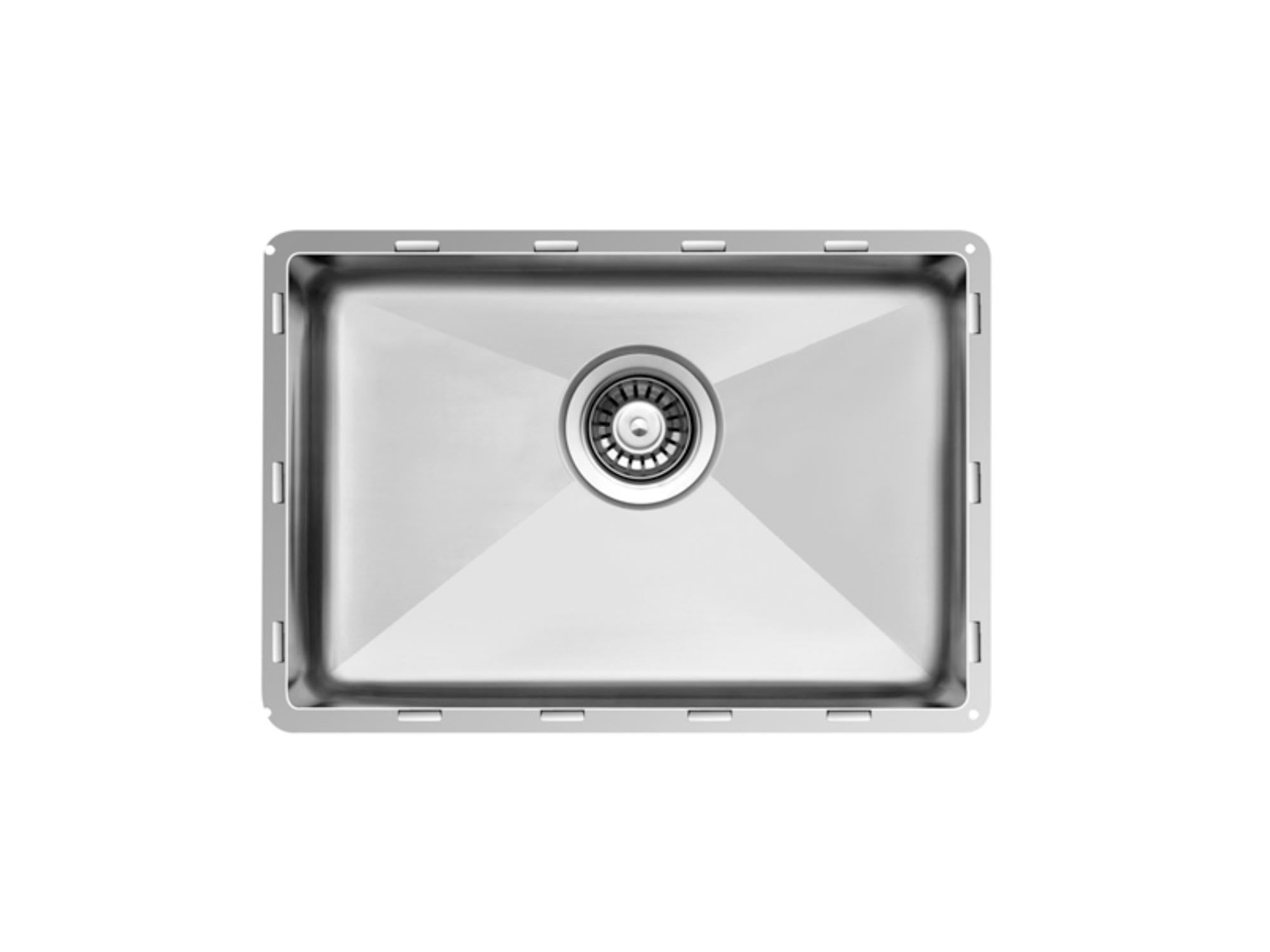 24 inch Stainless Steel Flush Mount Single Bowl Deep Utility / Laundry Sink - Dresden TZ DN560 - Sink Depot