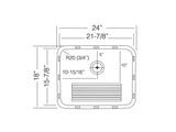 24 inch Flush Mount Stainless Steel Utility/Laundry Sink - Toledo TZ DL557 - Sink Depot
