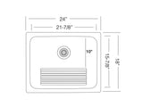 24 inch Stainless Steel Dualmount Single Bowl Utility Laundry Sink - Utility D24 - Sink Depot