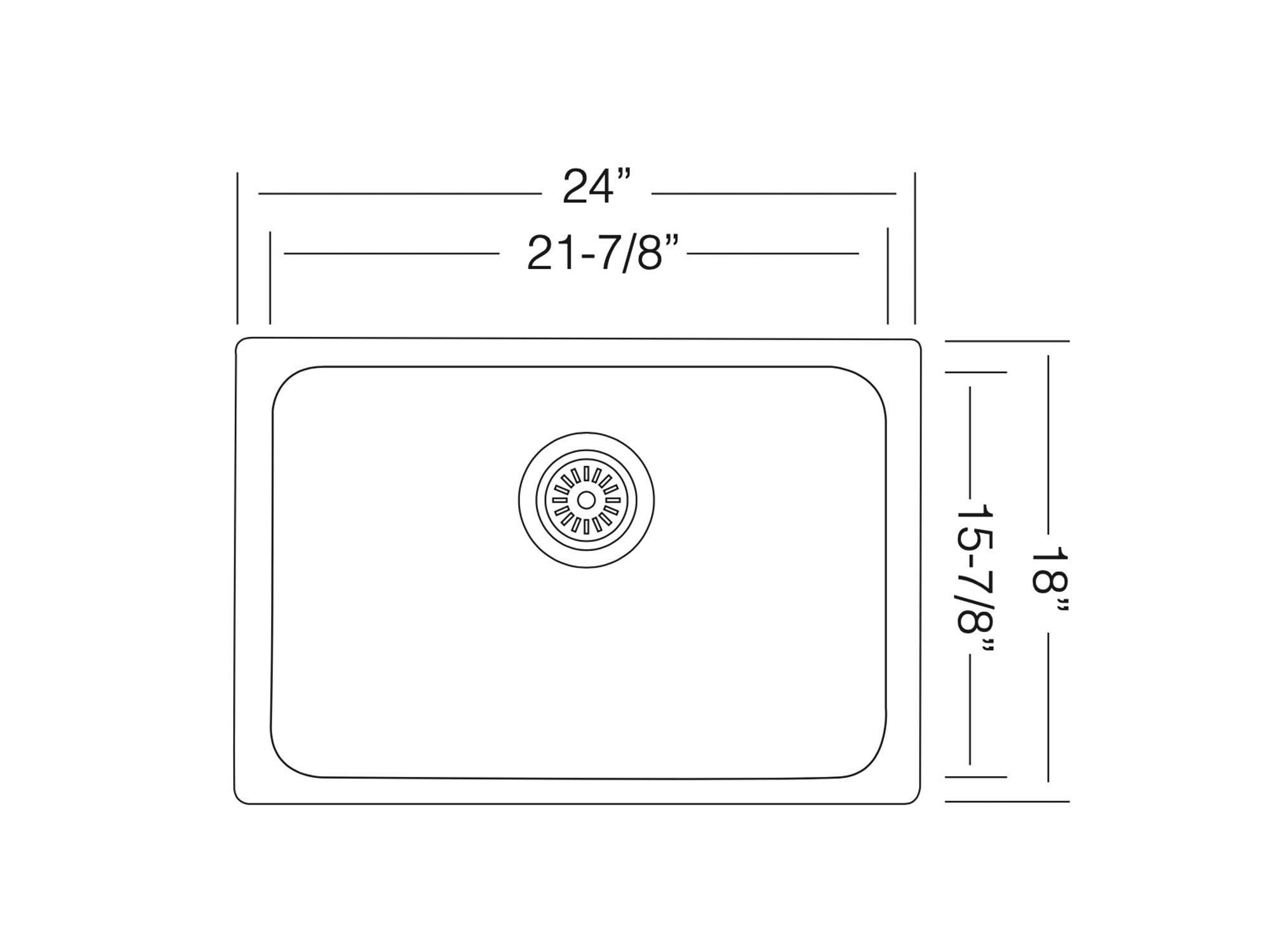 24 inch Stainless Steel Dualmount Single Bowl Deep Utility Laundry Sink - Utility L24 - Sink Depot