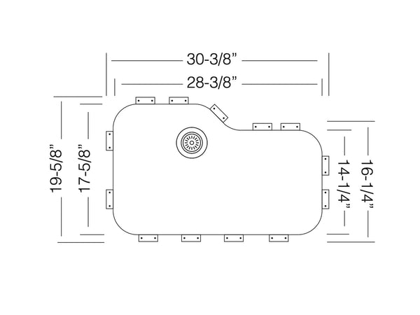 30 Inch Flush Mount Kitchen Sink - TopZero Vienna TZ X760 – Sink Depot