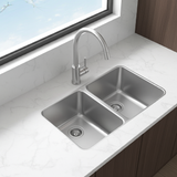 32 inch Stainless Steel Undermount Double 50/50 Bowl Kitchen Sink - Classic 32 50/50
