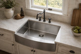 33 Inch Stainless Steel Farmhouse Kitchen Sink Apron Front Single Bowl - Sink Depot Apron C33