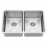 32 Inch Stainless Steel Undermount Kitchen Sink Double Bowl 50/50 - Sink Depot Pro 32 Double