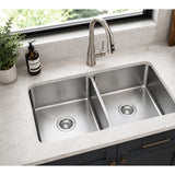 32 Inch Stainless Steel Undermount Kitchen Sink Double Bowl 50/50 - Sink Depot Pro 32 Double