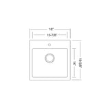18 Inch Stainless Steel Top-mount Kitchen / Bar Sink R20 Radius - Sink Depot Dual 18