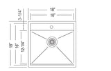 18 inch Stainless Steel Dual mount Large Single Bowl Kitchen Sink - Dual M18