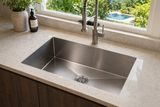 32 inch Flush Mount Large Single Bowl Stainless Steel Sink - Bologna TZ Z762
