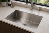 32 inch Flush Mount Large Single Bowl Stainless Steel Sink - Bologna TZ Z762