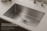 32 inch Flush Mount Large Single Bowl Stainless Steel Sink - Bologna TZ Z762