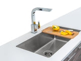 31 inch Flush Mount Large Single Bowl Stainless Steel Kitchen Sink - Ankara TZ R745 - Sink Depot