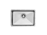 24 inch Stainless Steel Flush Mount Single Bowl Platinum Kitchen Sink - Corsica TZ PRS609 P