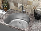 23 inch Flush Mount Single Bowl Stainless Steel Sink - Dublin TZ D537 - Sink Depot