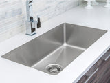 31 inch Stainless Steel Flush Mount Large Single Bowl Kitchen Sink - Essen TZ R746 - Sink Depot