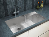 33 inch Flush Mount Medium Single Bowl with Drain Board Stainless Steel Kitchen Sink - Istanbul TZ W790 - Sink Depot