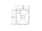 12 inch Flush Mount Stainless Steel Bar / Prep Sink - Krakow TZ RS254 - Sink Depot