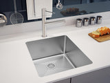 17-3/4 inch Flush Mount Single Bowl Stainless Steel Sink - Lisbon TZ R400 - Sink Depot