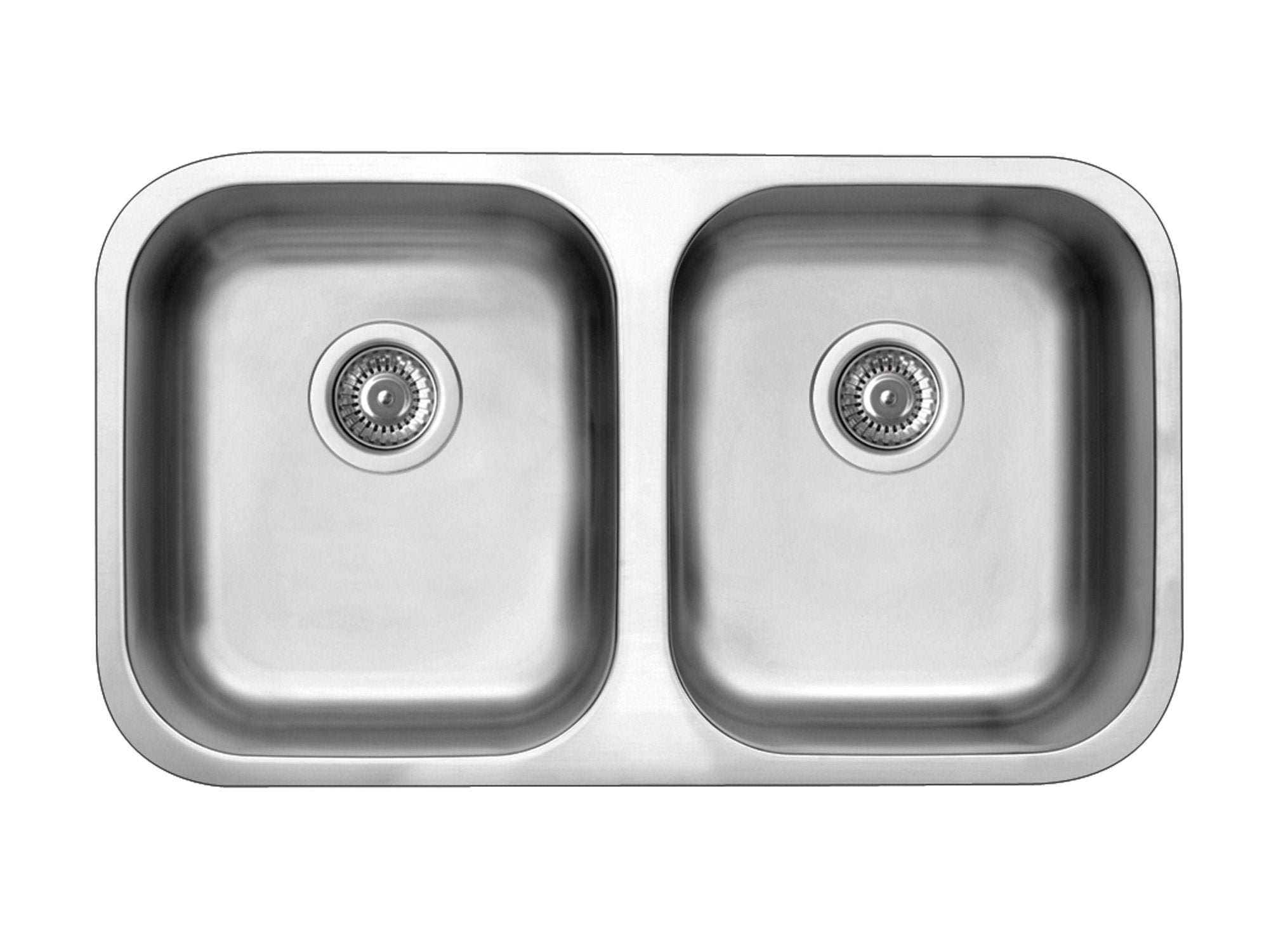 32 inch Stainless Steel Undermount Double 50/50 Bowl Kitchen Sink - Classic 32 50/50 - Sink Depot