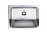 24 inch Stainless Steel Dualmount Single Bowl Utility Laundry Sink - Utility D24 - Sink Depot