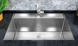 33 inch Flush Mount Large Single Bowl Stainless Steel Sink - Dropia TZ M826 - Sink Depot