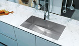 23 inch Flush Mount Single Bowl Stainless Steel Kitchen Sink / Laundry Sink - Lille TZ Z533 - Sink Depot
