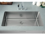 32 inch Flush Mount Large Single Bowl Stainless Steel ADA Compliant Kitchen Sink - Turin TZ C763 ADA - Sink Depot