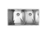 33 inch Flush Mount 1-3/4 Double Bowl Stainless Steel Kitchen Sink - Verona TZ RS432.64 - Sink Depot