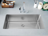 32 inch Flush Mount Single Bowl Stainless Steel Kitchen Sink - Zurich TZ C761 - Sink Depot